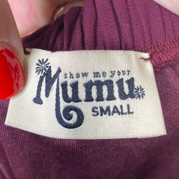 Show Me Your Mumu Collette Collar Dress Size S Merlot - Picture 5 of 7